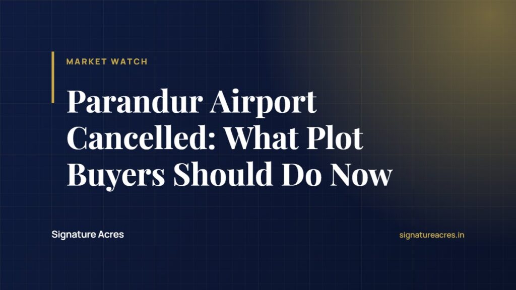 Parandur Airport Cancelled: What It Means for Plot Buyers in West Chennai